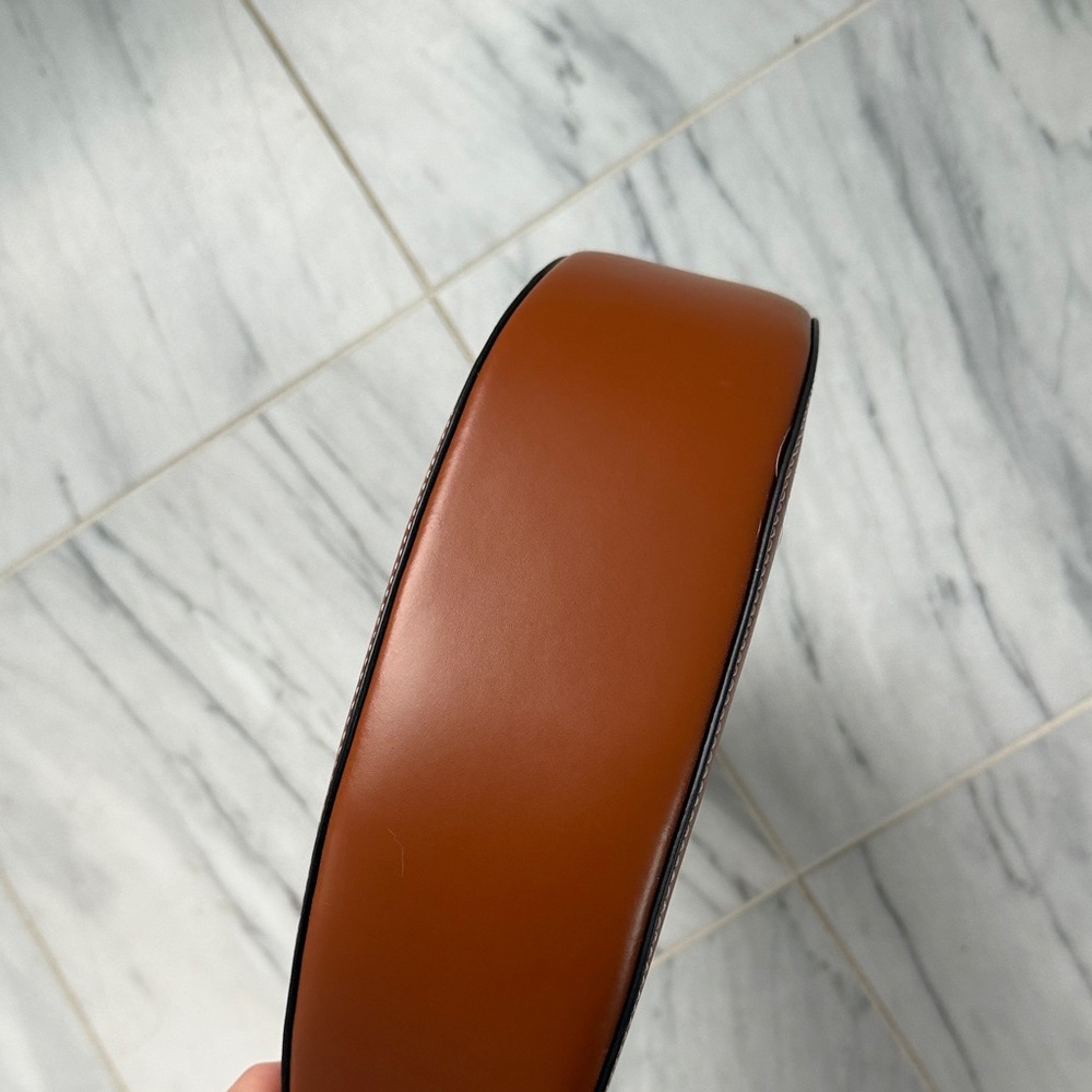 STAUD MOON SHOULDER BAG IN COGNAC LEATHER - Picture 3 of 9